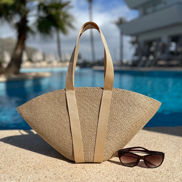 Taske i jute "Sahara", natur, stor (h30xl44xb12)